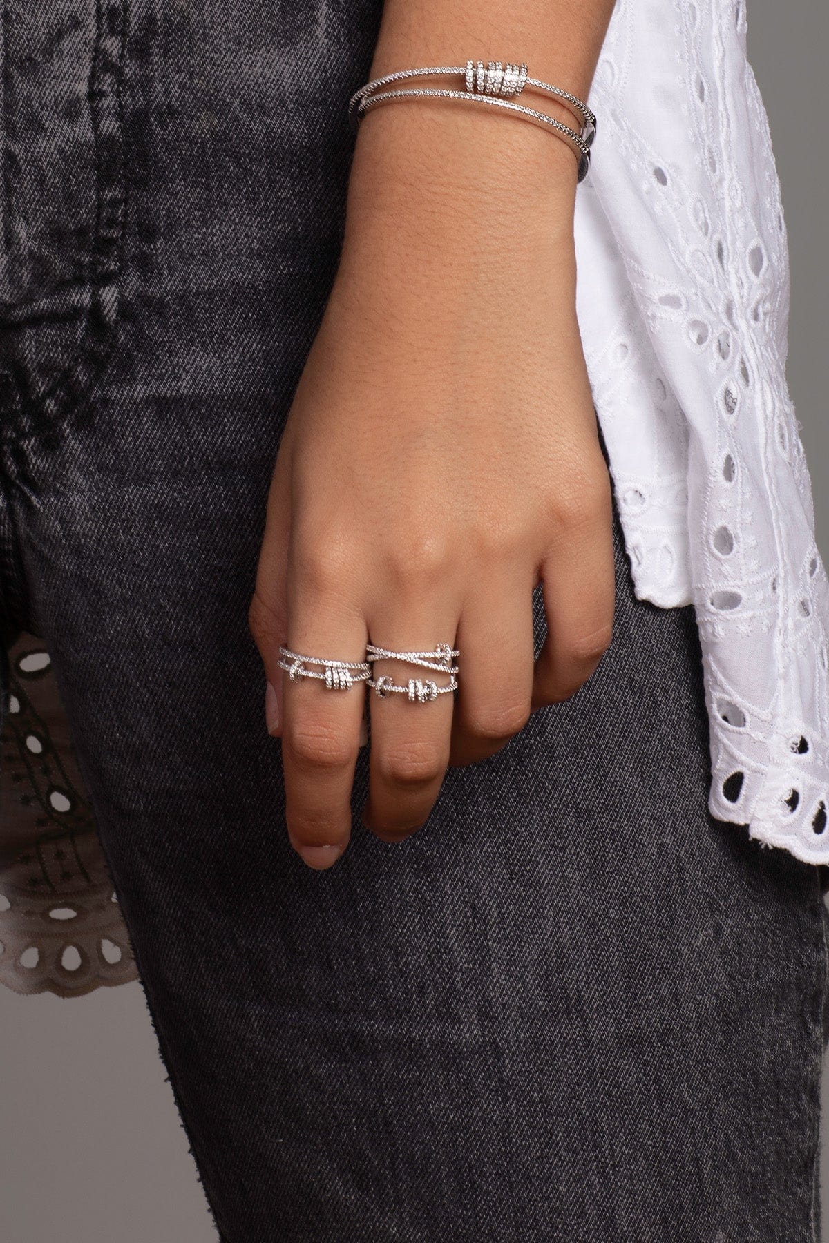 Triple Ring with Sliding Hoops