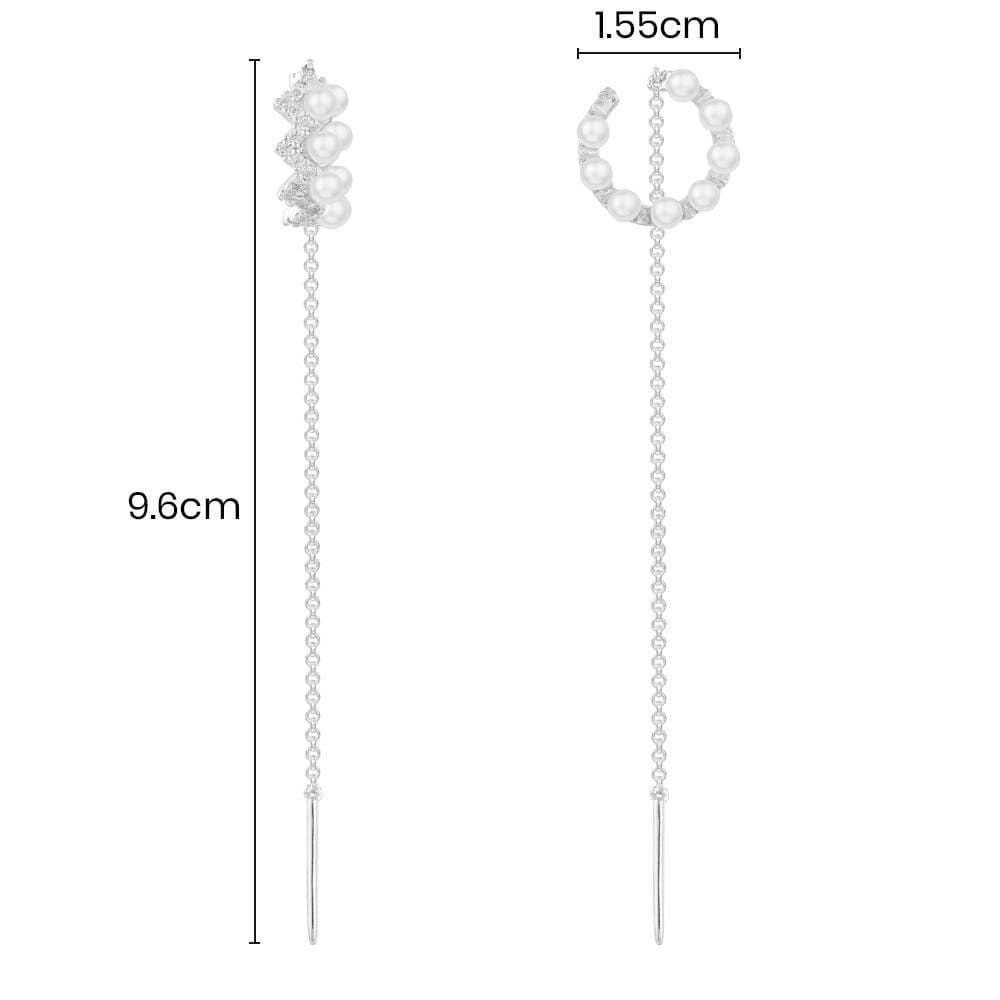 Up And Down Drop Ear cuff with Chain